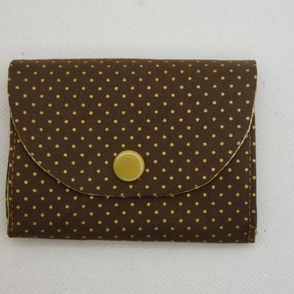 Mini-Geldtasche Braun/gelb