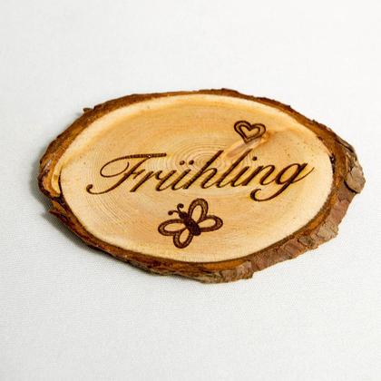 Gravierte Astscheibe "Frühling" - Image 2