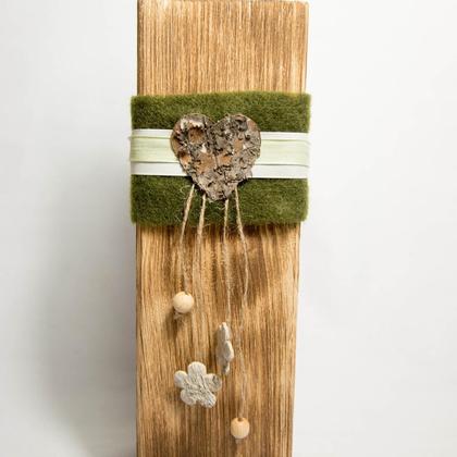 Frühlingshafte Dekosäule mit Windlicht geschwungen - Image 2