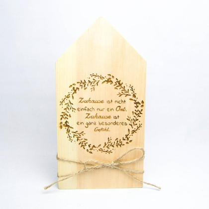 Zirbenholz-Häuschen mit Gravur
