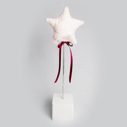 Weihnachtlicher Aufsteller "Stern" weiß-hellrosa