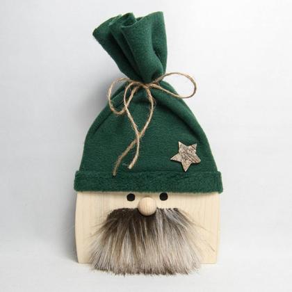 Weihnachts-Wichtel mit grüner Mütze - mittel