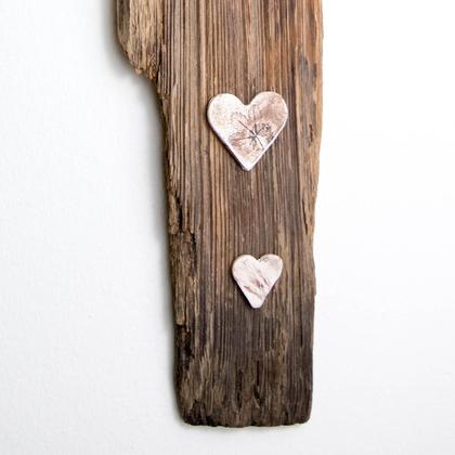 Altholz-Keramik-Bild mit 4 Herzen - Image 4