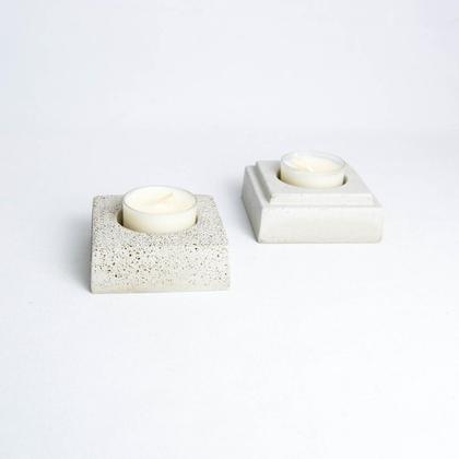 Beton-Teelichthalter mit Struktur - Image 4