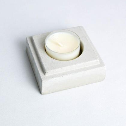 Beton-Teelichthalter mit Struktur - Image 3