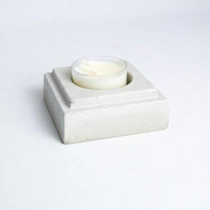 Beton-Teelichthalter mit Struktur