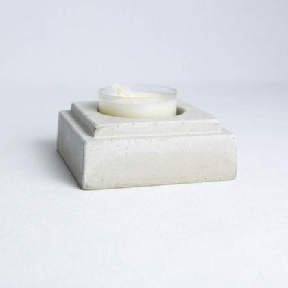 Beton-Teelichthalter mit Struktur - Image 2