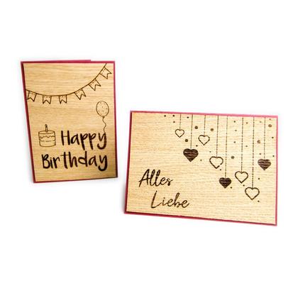 Holz-Karte "Happy Birthday" - Image 4