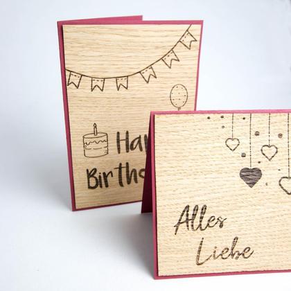 Holz-Karte "Happy Birthday" - Image 3