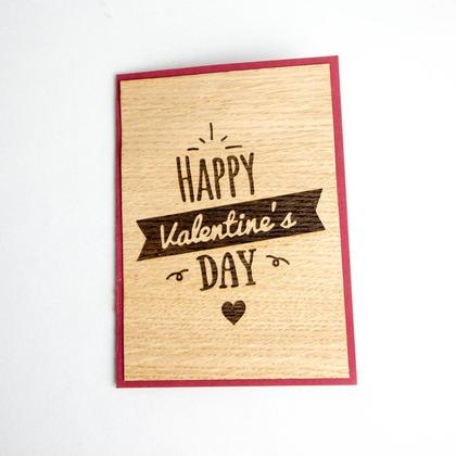 Holz-Karte "Happy Valentine's Day" - Image 2