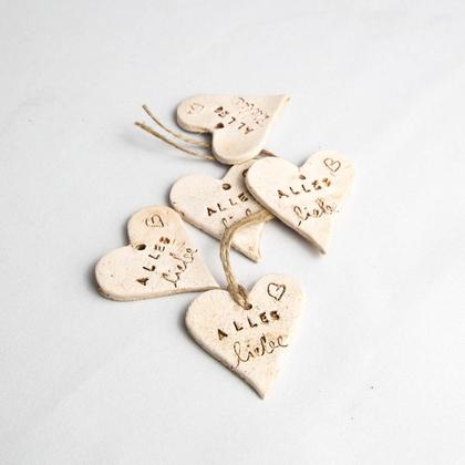 Geschenkanhänger Herz "Alles liebe"