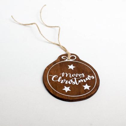 Weihnachts-Geschenksanhänger aus Holz - nuss - Image 2