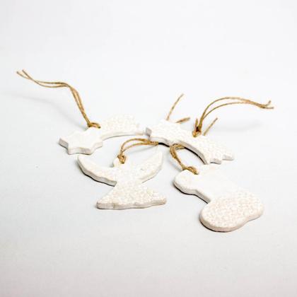 Weihnachtlicher Keramikanhänger - einfach