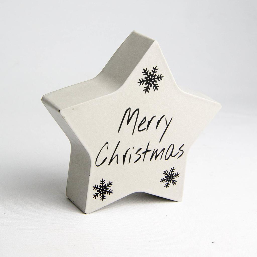 Beton-Stern "Merry Christmas" - groß - Image 2