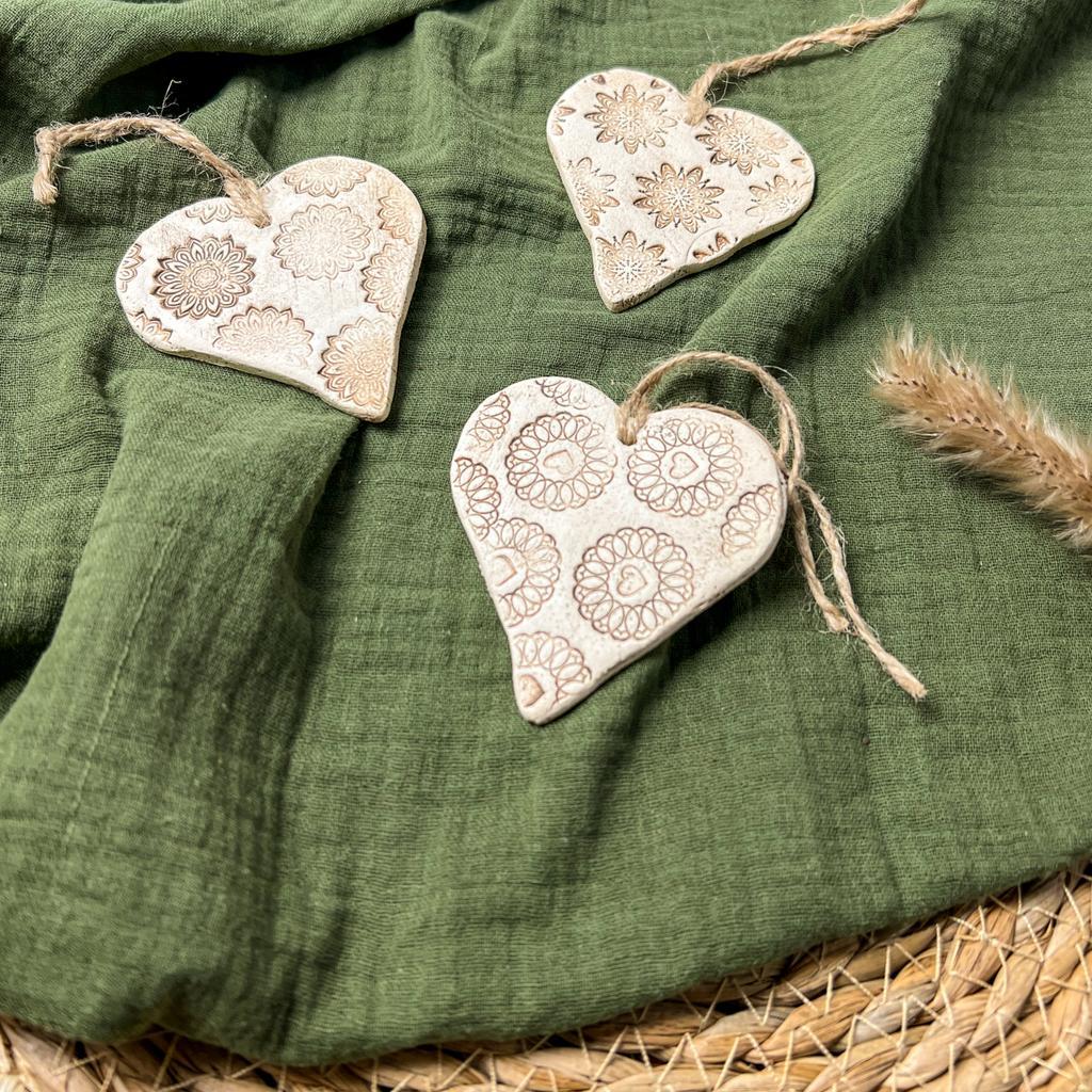 Geschenkanhänger Keramik-Herz