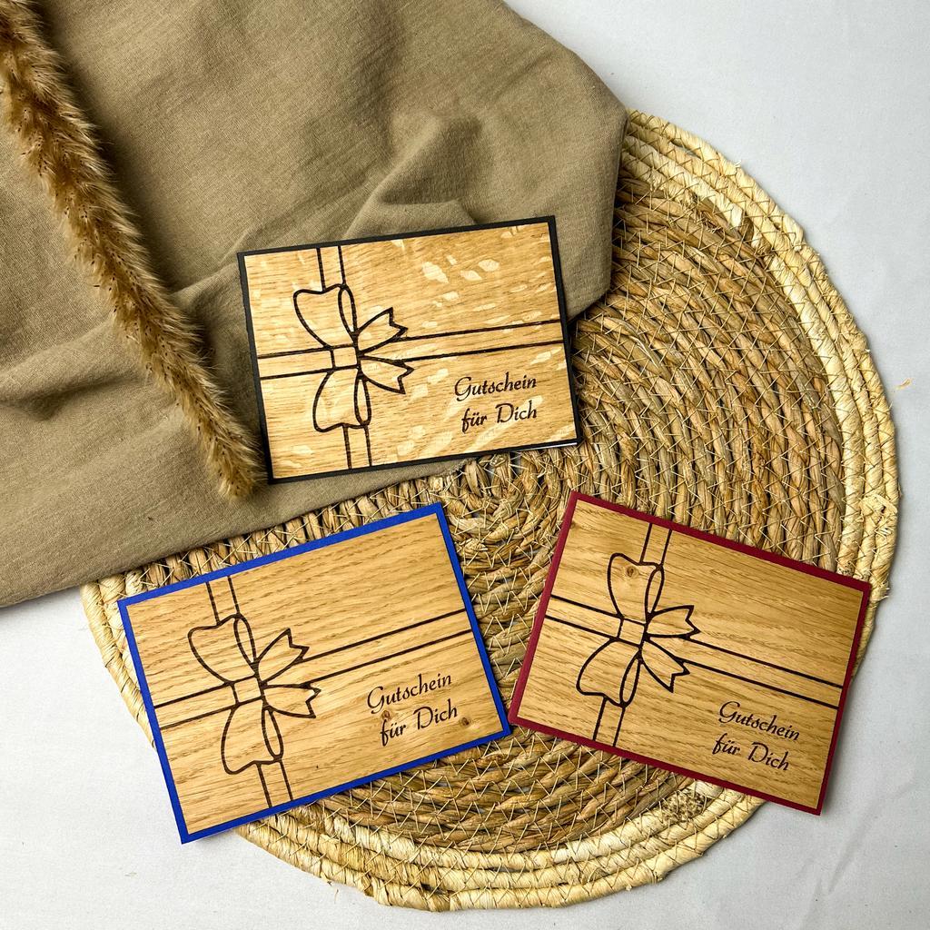 Holz-Karte "Gutschein" - Image 4
