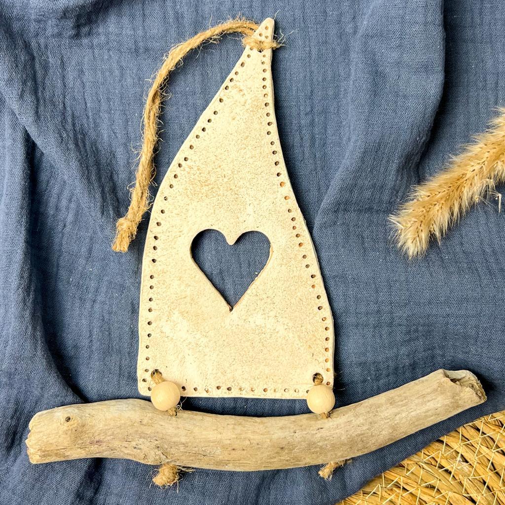 Treibholz-Keramik Schiff Herz - Image 2