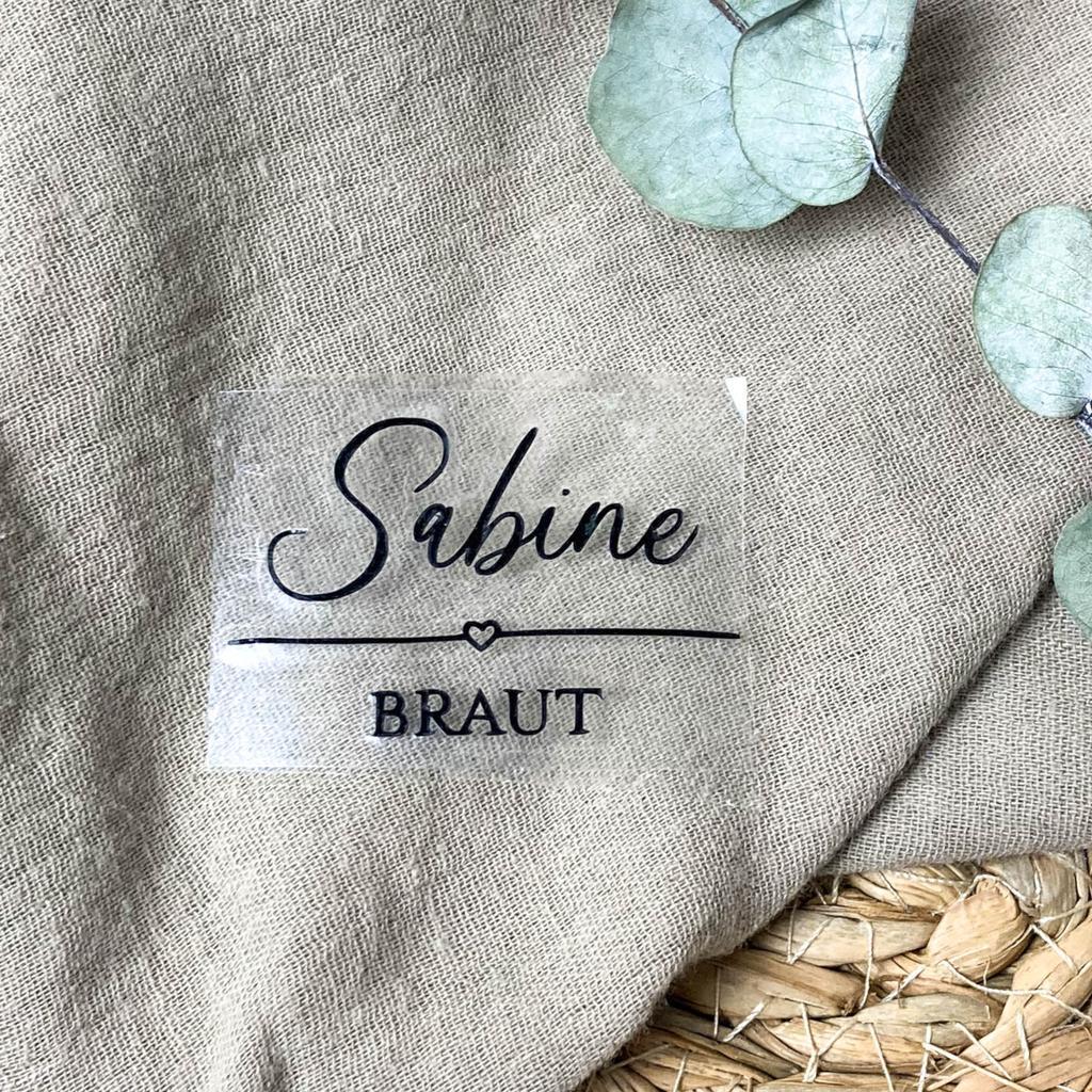 Personalisierter Aufkleber Hochzeitskleiderbügel - Image 3