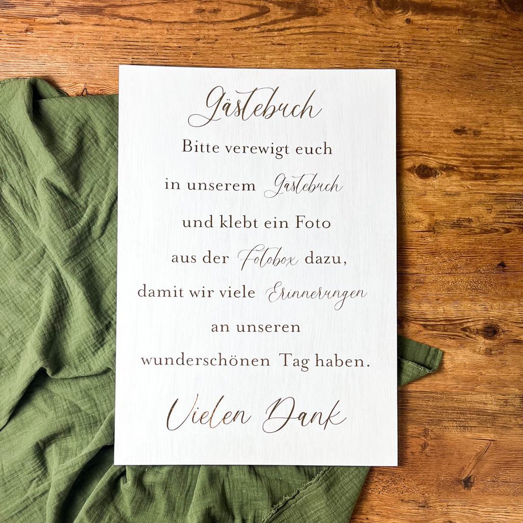 Hochzeitsschild Gästebuch - Image 3
