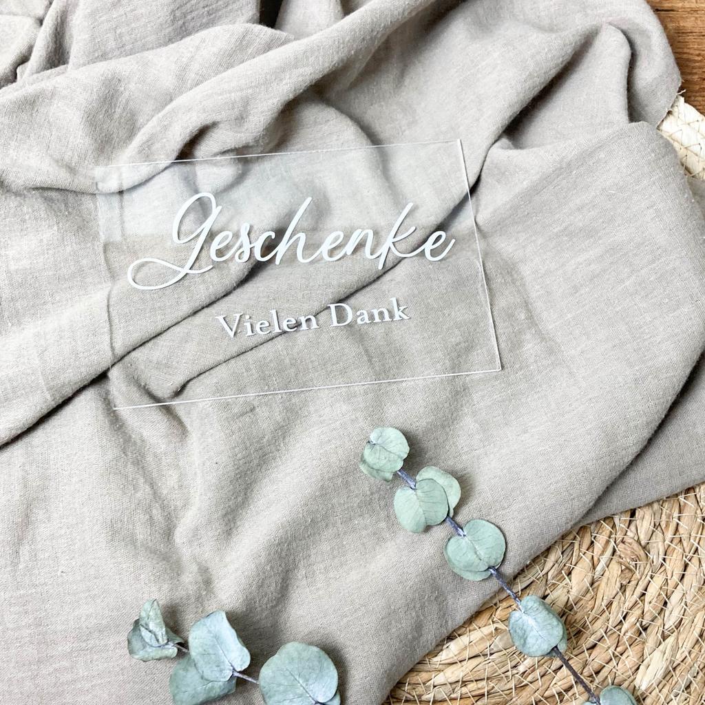 Hochzeits-Acrylschild