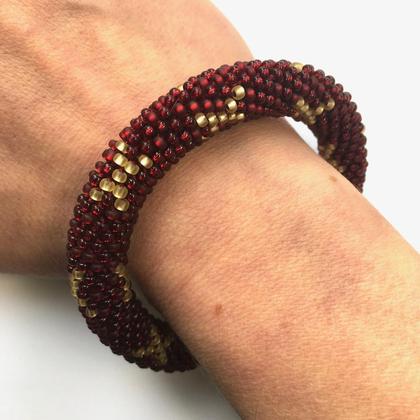 Armband X-mas dunkelrot - Image 2