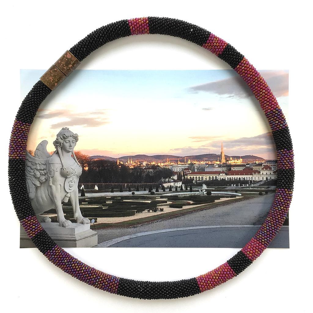 Miniperlen pink Block