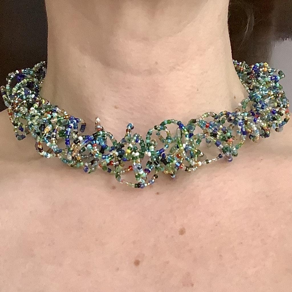Knautschkette blau-grün und bunt - Image 2