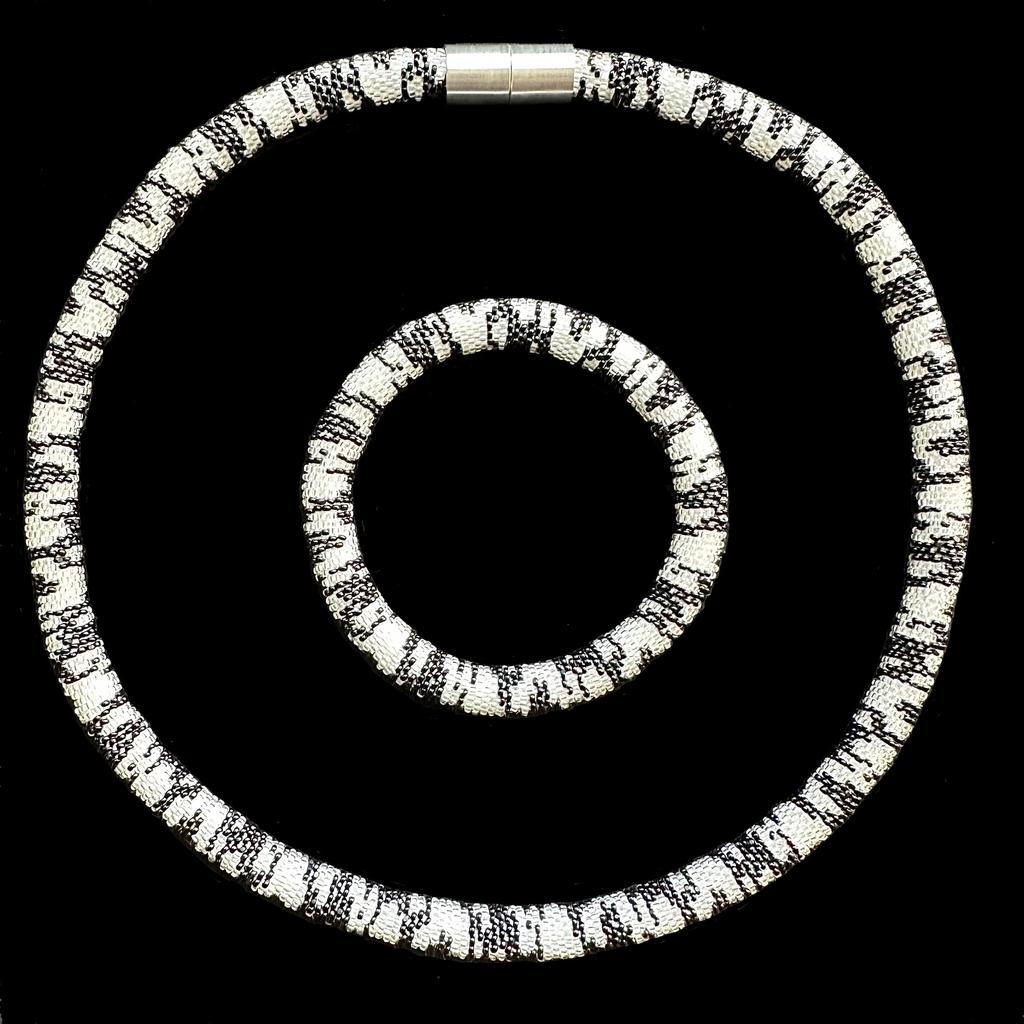 Miniperlen Schmuckset transparent und schwarz - Image 3