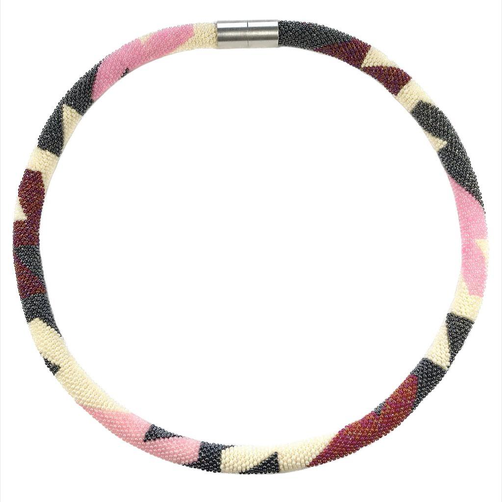 Miniperlen Halskette "Rosenbogen"
