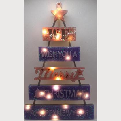 We wish you a Merry Christmas beleuchtet