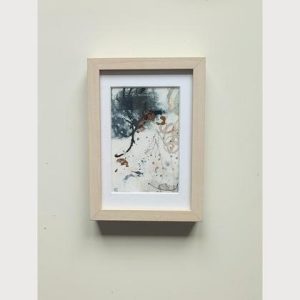 Mini Abstraktes Original Bild "schwarzgold"