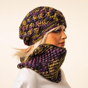 Set - Haube und Loop "Eva" - bunt