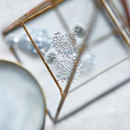 Perlenohrringe Modell Valerie in Silber