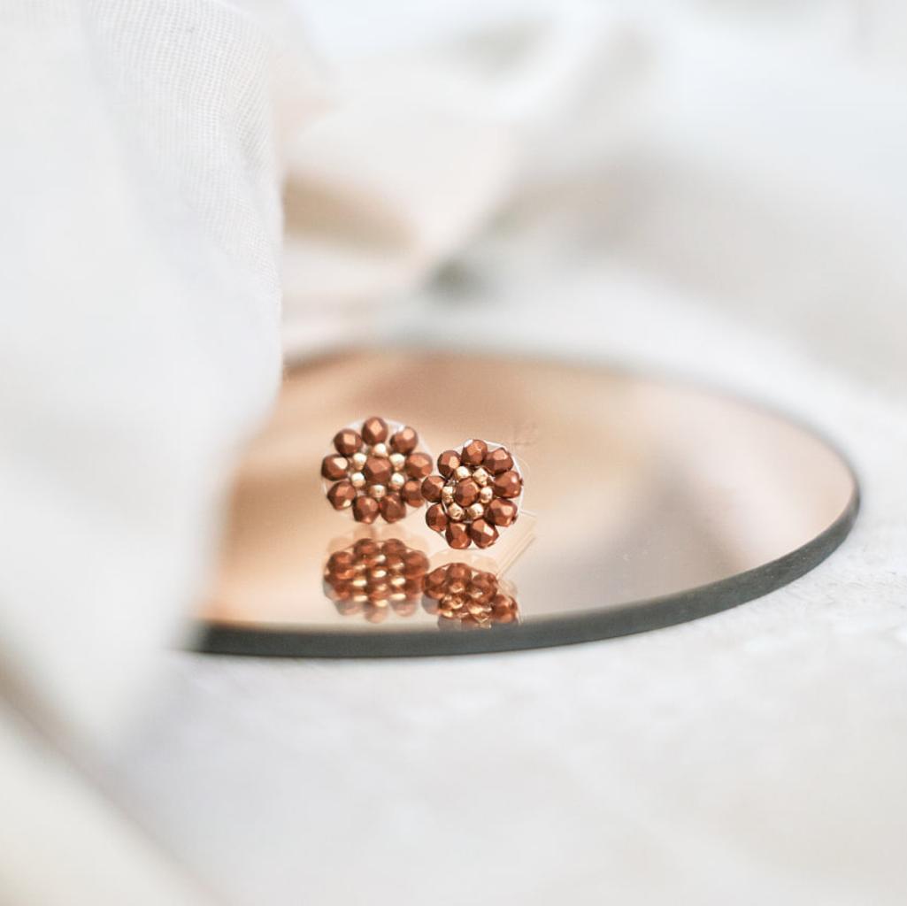 Kupferfarbene Ohrstecker Modell Elise