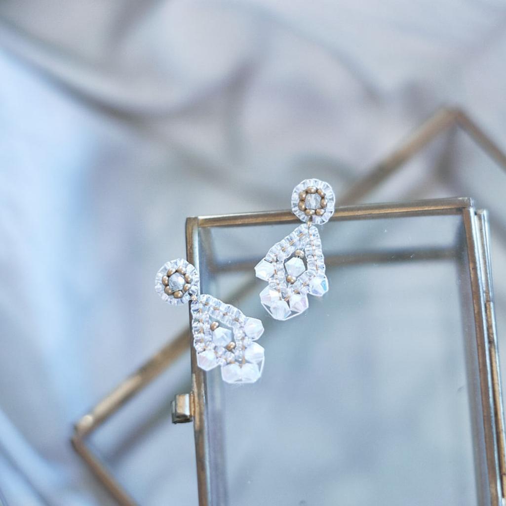 Ohrringe Modell Anna in Weiß