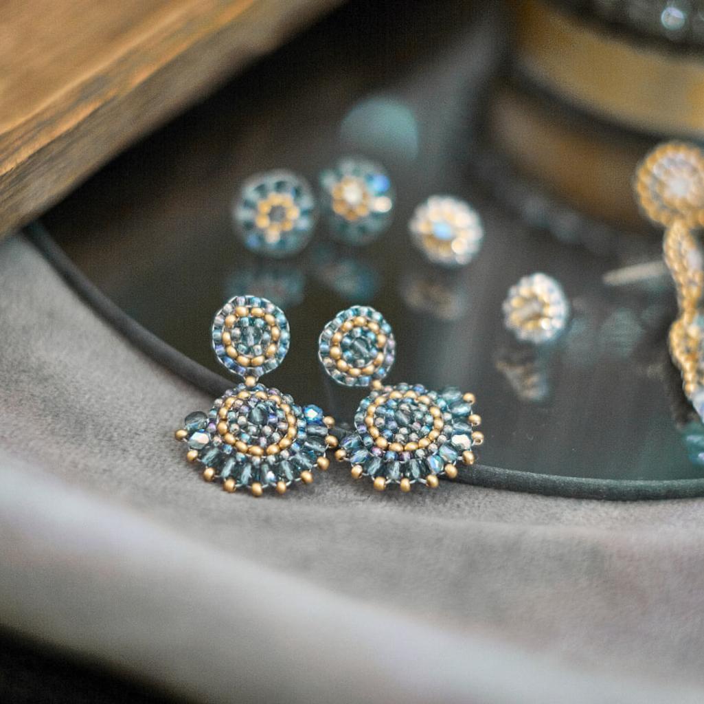 Blaue Ohrringe Modell Valerie