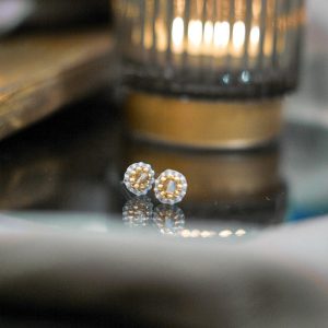 Hellblaue Ohrstecker Modell Ines