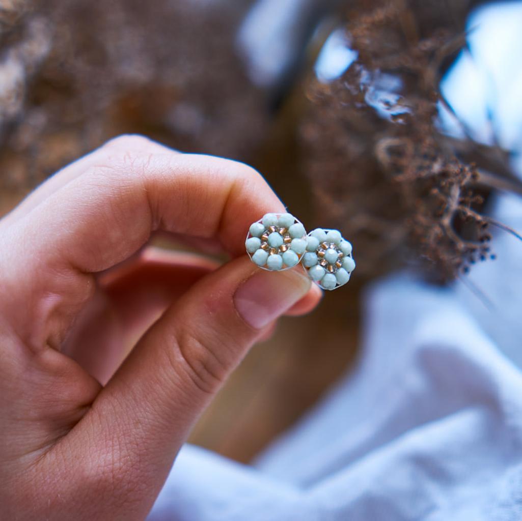 Mintfarbene Ohrringe Modell Elise