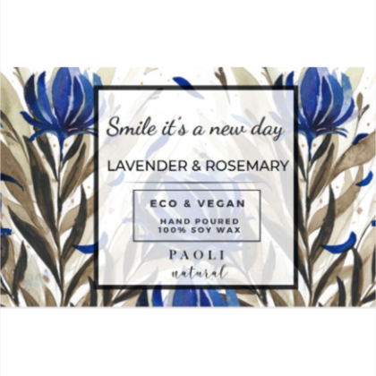 Sojakerze, Ätherische Öle: LAVENDEL & ROSMARIN, handgemacht, Hausdekoration - Image 4