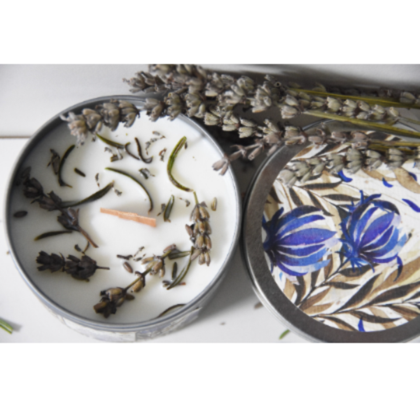 Sojakerze, Ätherische Öle: LAVENDEL & ROSMARIN, handgemacht, Hausdekoration - Image 2