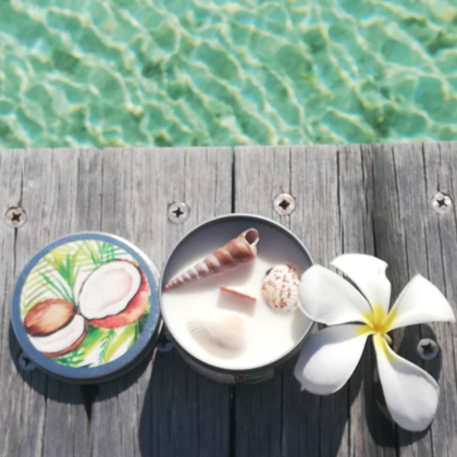 Sojawachskerze, ätherisches Öl: Kokosnuss - Image 2