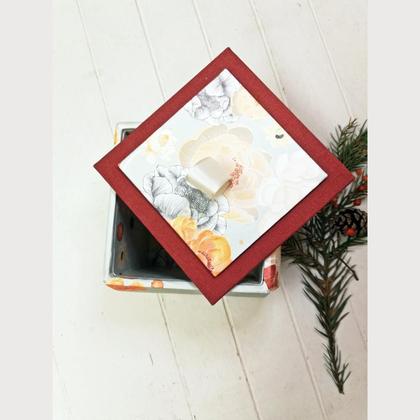 Quadratische Box mit Deckel "Blumen" - Image 3
