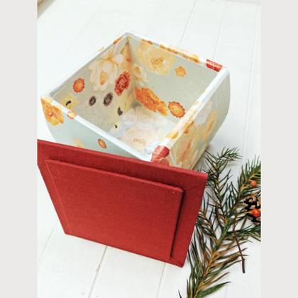 Quadratische Box mit Deckel "Blumen" - Image 4