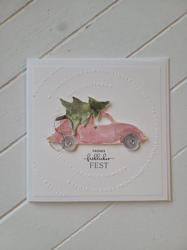 Weihnachtskarte „Driving Home for Christmas“