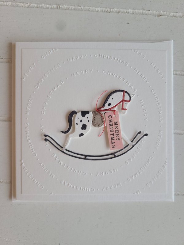 Weihnachtskarte "Schaukelpferd"