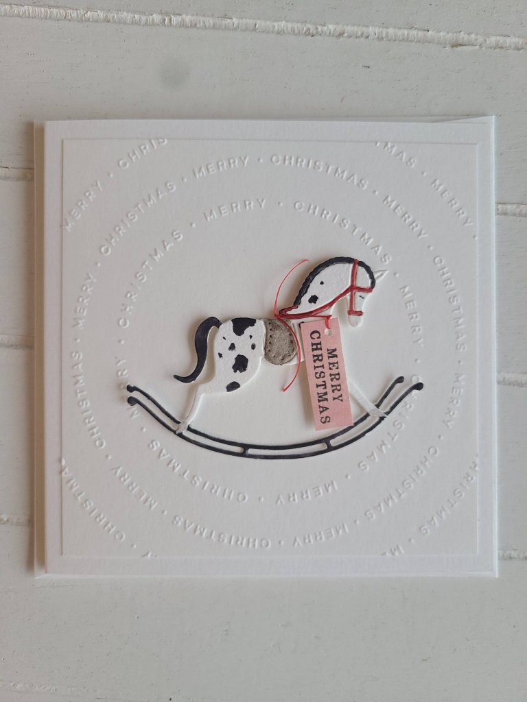 Weihnachtskarte "Schaukelpferd"