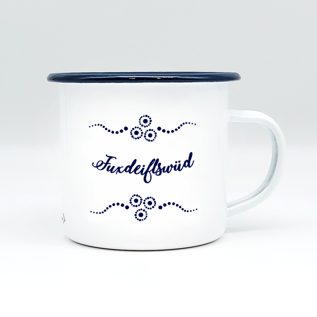 FUXDEIFLSWÜD - Mundart Emaille Häferl