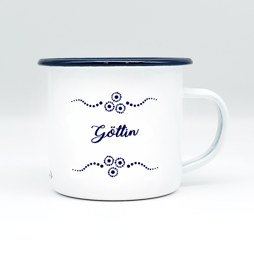 GÖTTIN - Mundart Emaille Häferl