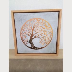 Lebensbaum im handgefertigten Zirbenrahmen