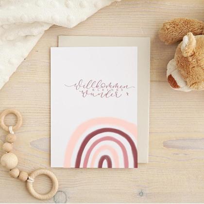 Karte Geburt Regenbogen